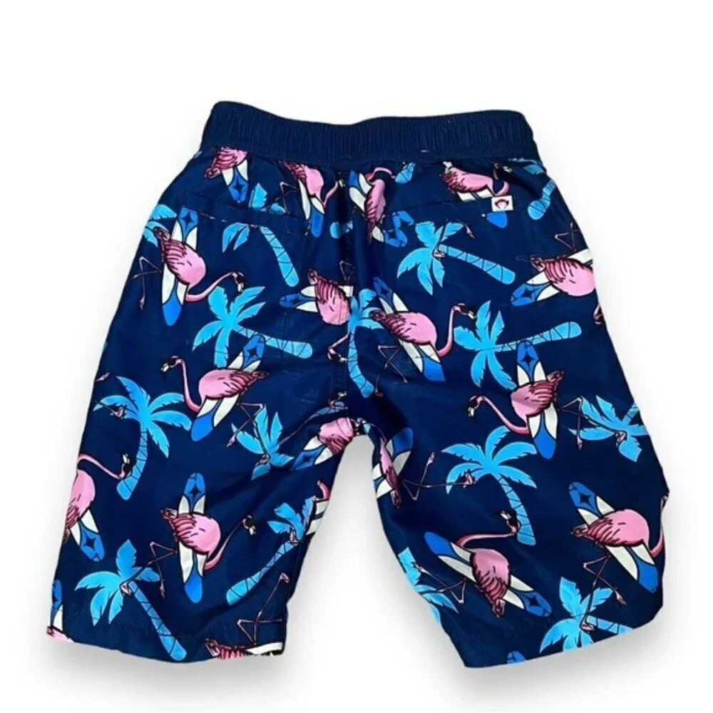 Appaman Boys Flamingo 8 Rash Guard & 7 Swim Trunks Set Beachwear Vacation Pool